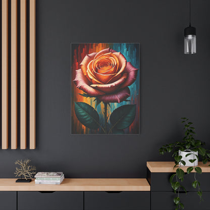 Golden Ember Rose Wall Art & Canvas Print