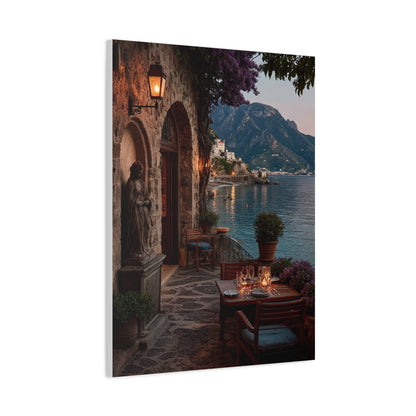Amalfi Coast Candlelit Terrace Wall Art & Canvas Print