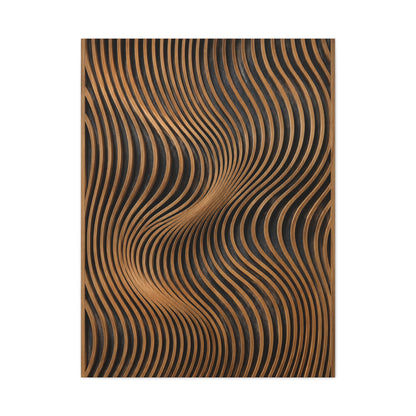 Minimal Slatted Wave Flow Panel Wall Art & Canvas Print