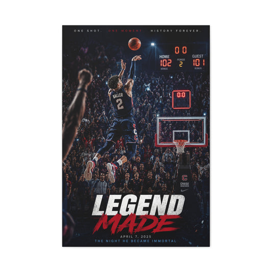 Legend Made Championship Basketball Sports Wall Art & Canvas Print