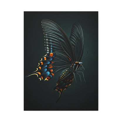 Dark Swallowtail Butterfly in Flight Wall Art & Canvas Prints