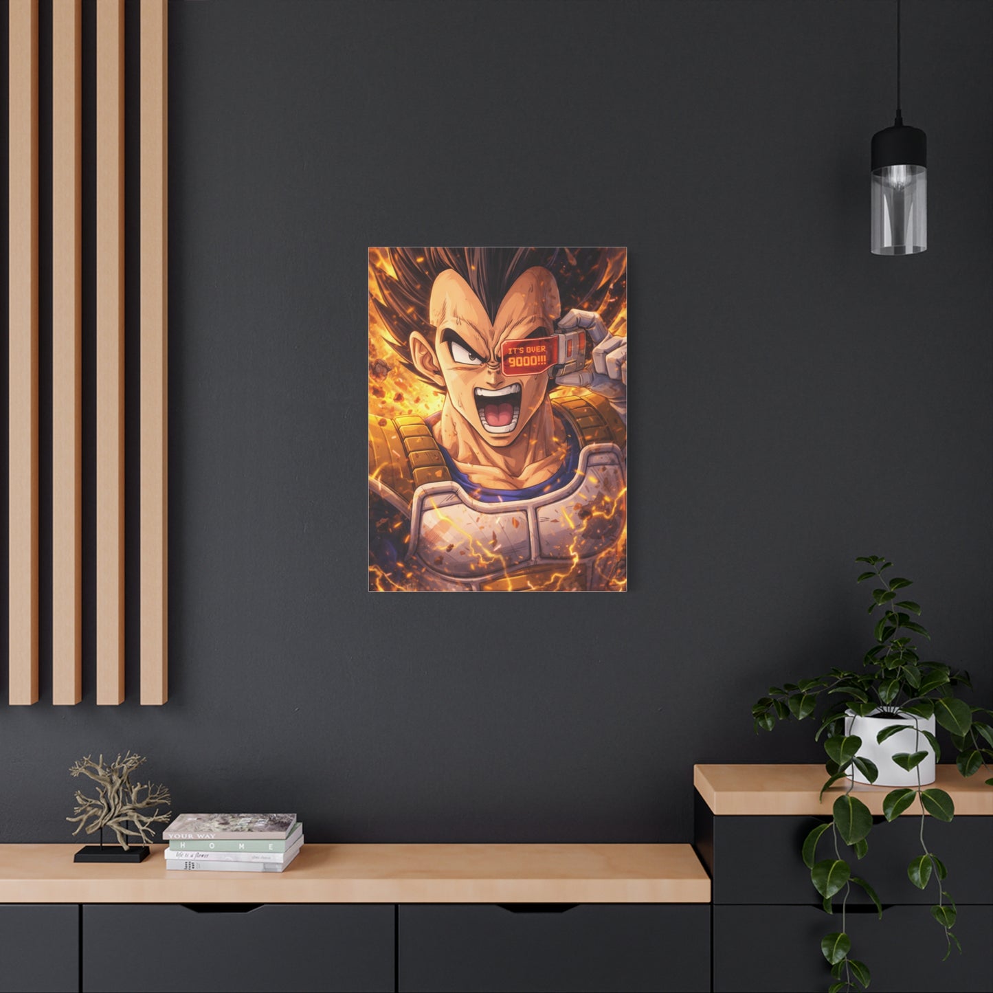 Vegeta Super Saiyan It's Over 9000 Wall Art & Canvas Print