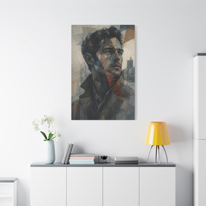Fragmented Modern Male Portrait Wall Art & Canvas Print