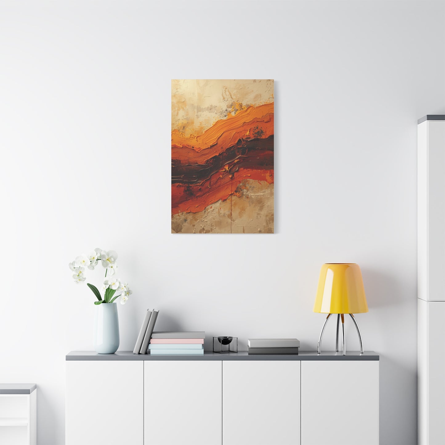 Impasto Terracotta Texture Statement Wall Art & Canvas Print