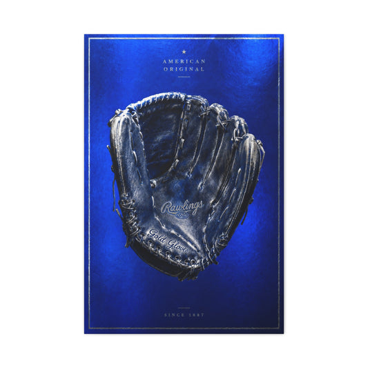 Cobalt Baseball Glove Collector Sports Wall Art & Canvas Print