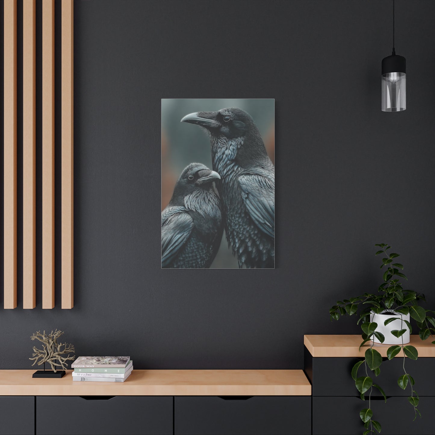 Raven and Crow Portrait – Shadow Companions Wall Art & Canvas Print