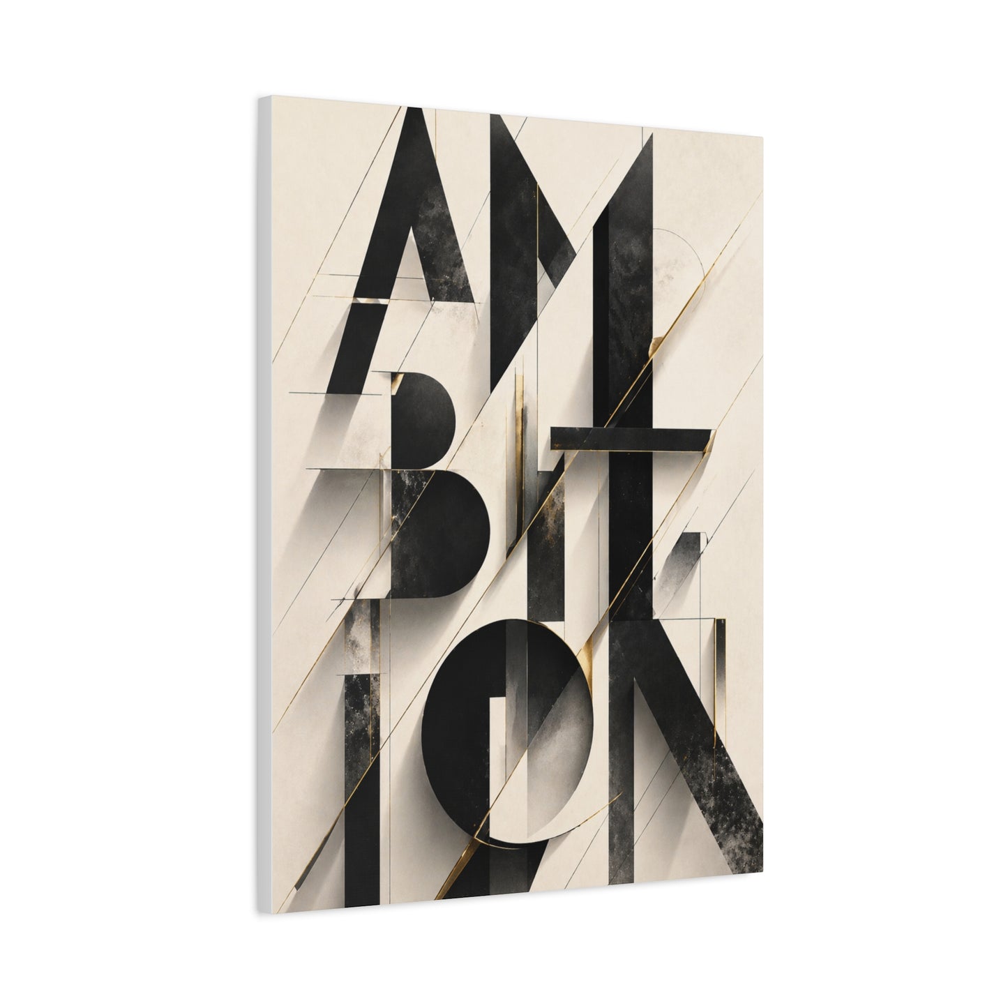 Abstract Ambition Typography Composition Wall Art & Canvas Print