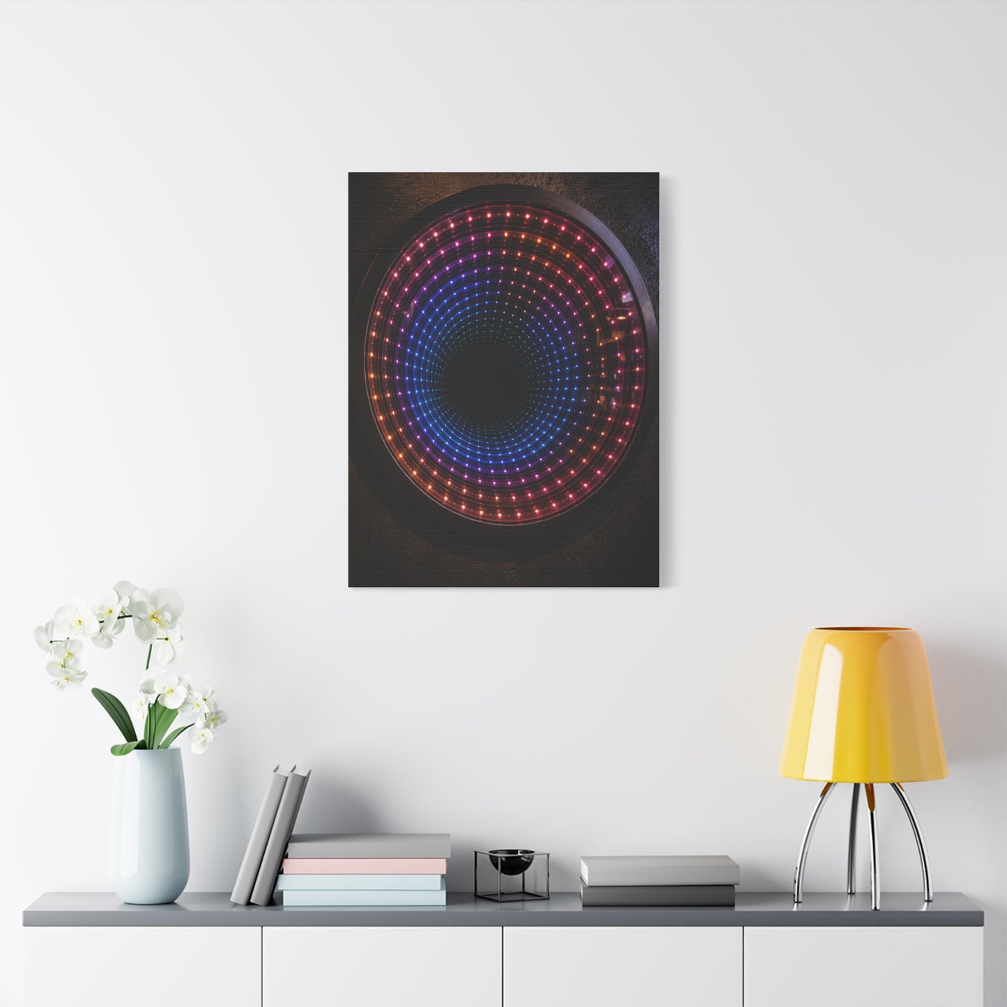 Infinity Neon Tunnel Mirror Wall Art & Canvas Print