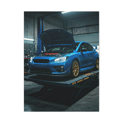Subaru WRX STI Performance Workshop Scene Wall Art & Canvas Prints