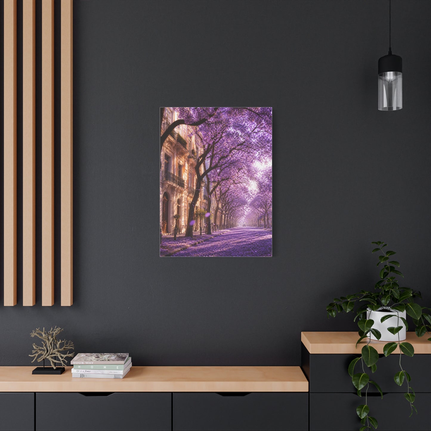 Jacaranda Blossom Boulevard Wall Art & Canvas Print