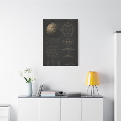Vintage Soccer Ball Patent Sports Wall Art & Canvas Print