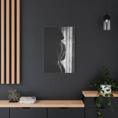 Noir Window Silhouette Figure Wall Art & Canvas Print