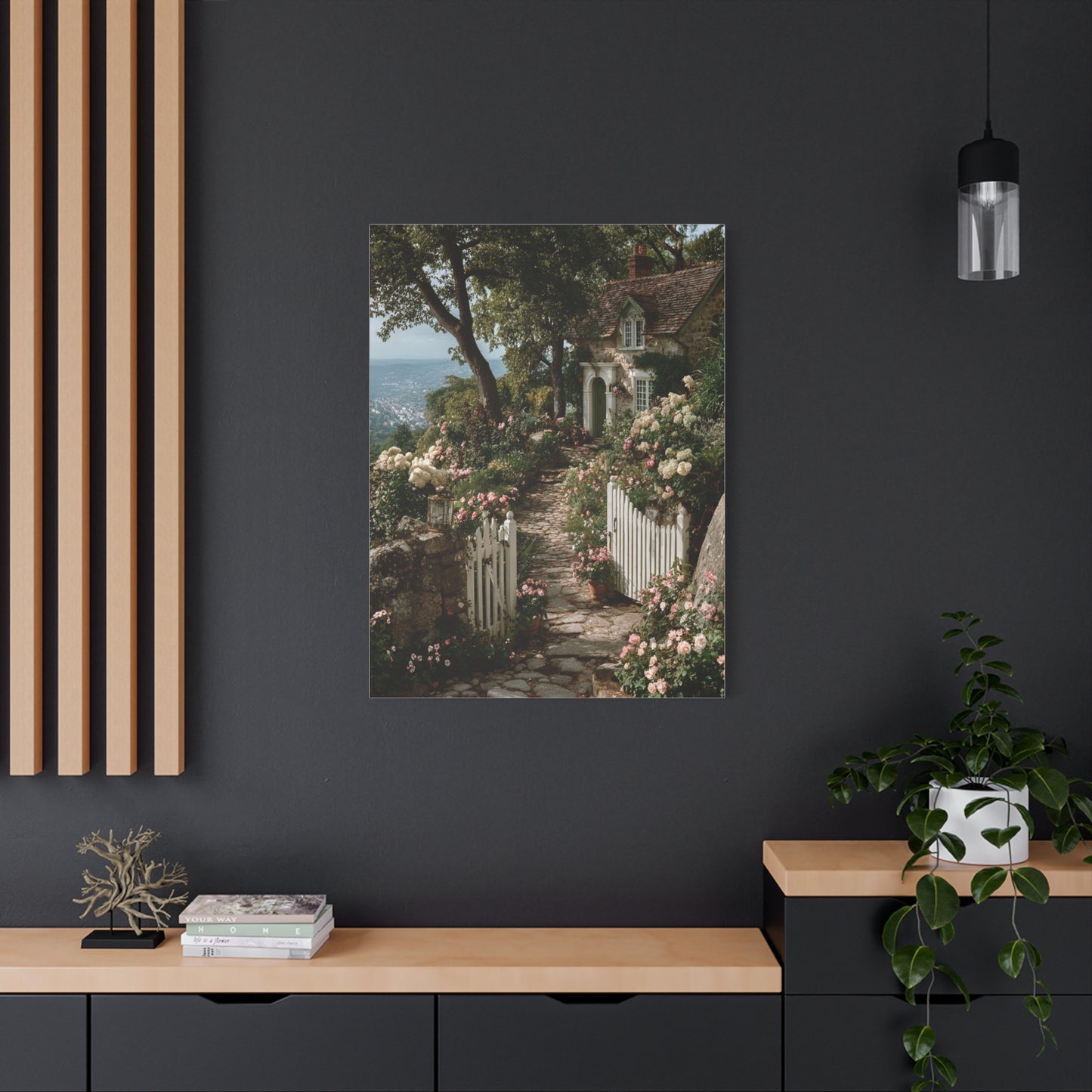 Cottage Garden Entrance Path Wall Art & Canvas Print