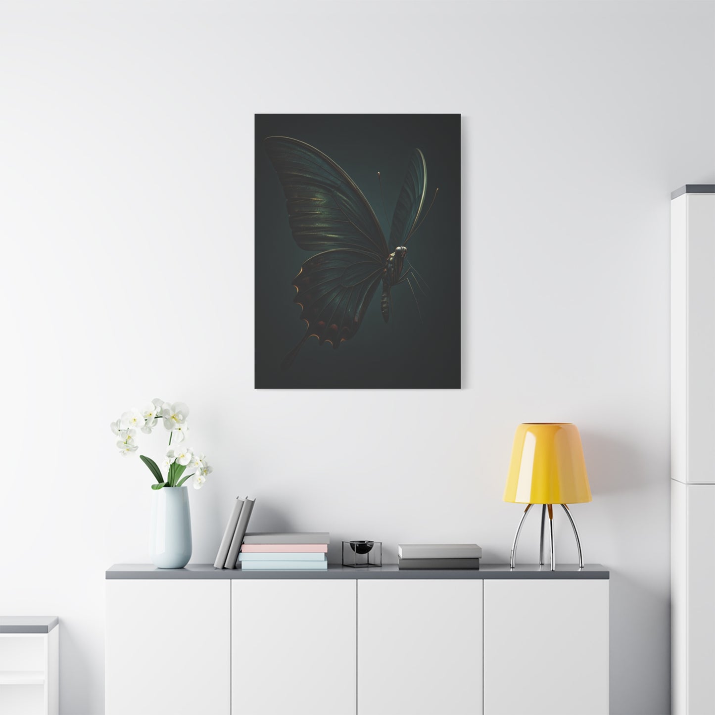 Dark Swallowtail Butterfly Profile Study Wall Art & Canvas Prints