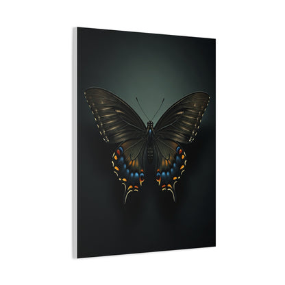 Midnight Swallowtail Butterfly with Jewel Wing Accents Wall Art & Canvas Prints