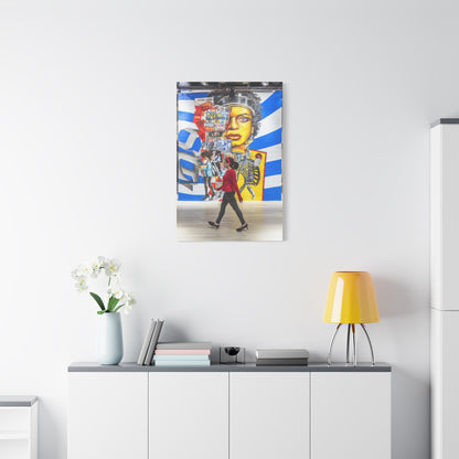 Urban Collage Mural Portrait Wall Art & Canvas Print