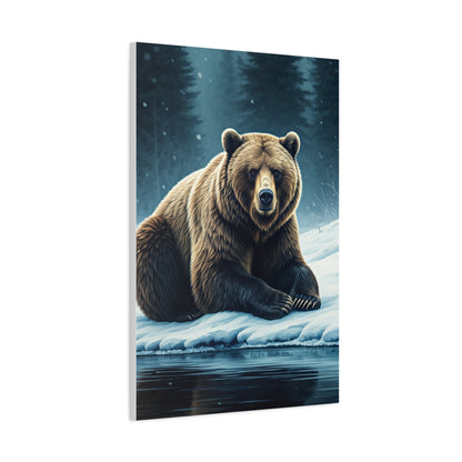 Winter Forest Brown Bear Wall Art & Canvas Prints