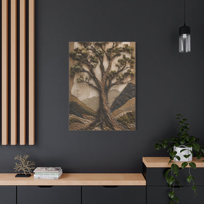 Textured Earth Tree Relief Organic Landscape Trees Wall Art & Canvas Print