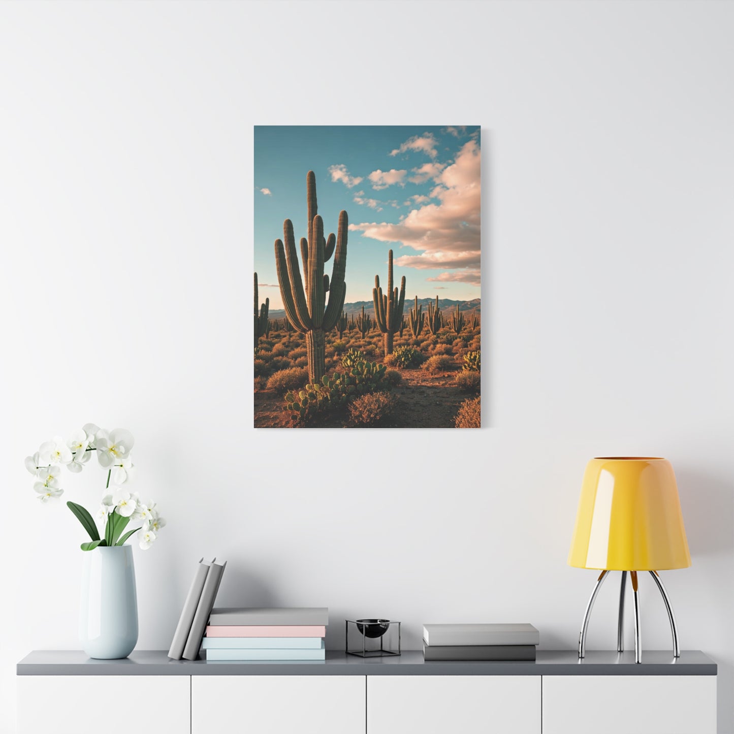 Golden Desert Saguaro Panorama Wall Art & Canvas Prints
