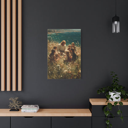 Jesus with Children Gentle Teaching Wall Art & Canvas Print