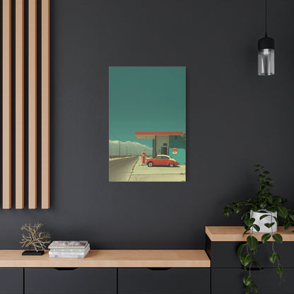 Minimal Desert Station Composition Wall Art & Canvas Print