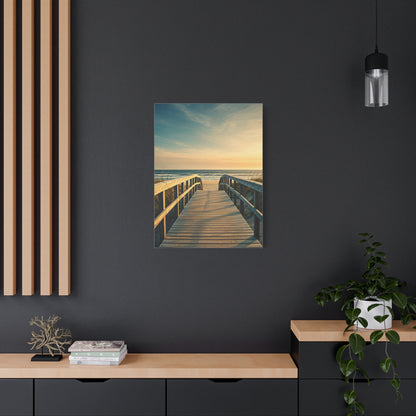 Wooden Boardwalk to the Ocean Horizon Wall Art & Canvas Prints