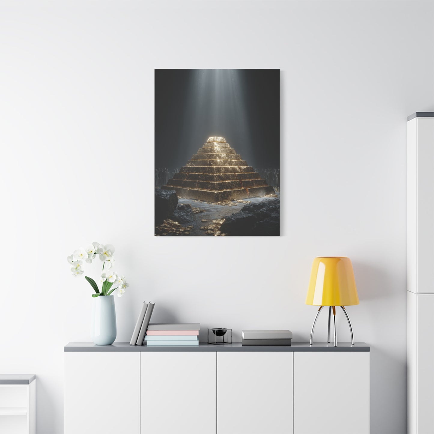 Monumental Gold Pyramid Treasury Wall Art & Canvas Print