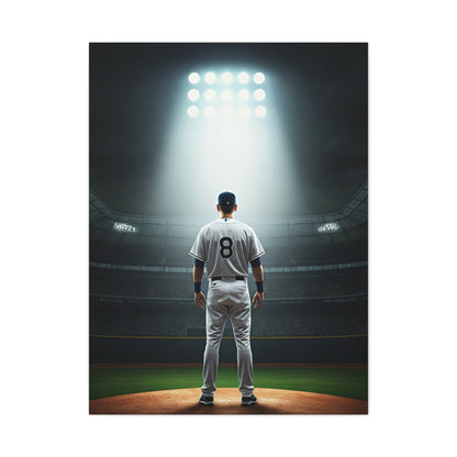 Stadium Spotlight Baseball Player Tribute Wall Art & Canvas Prints