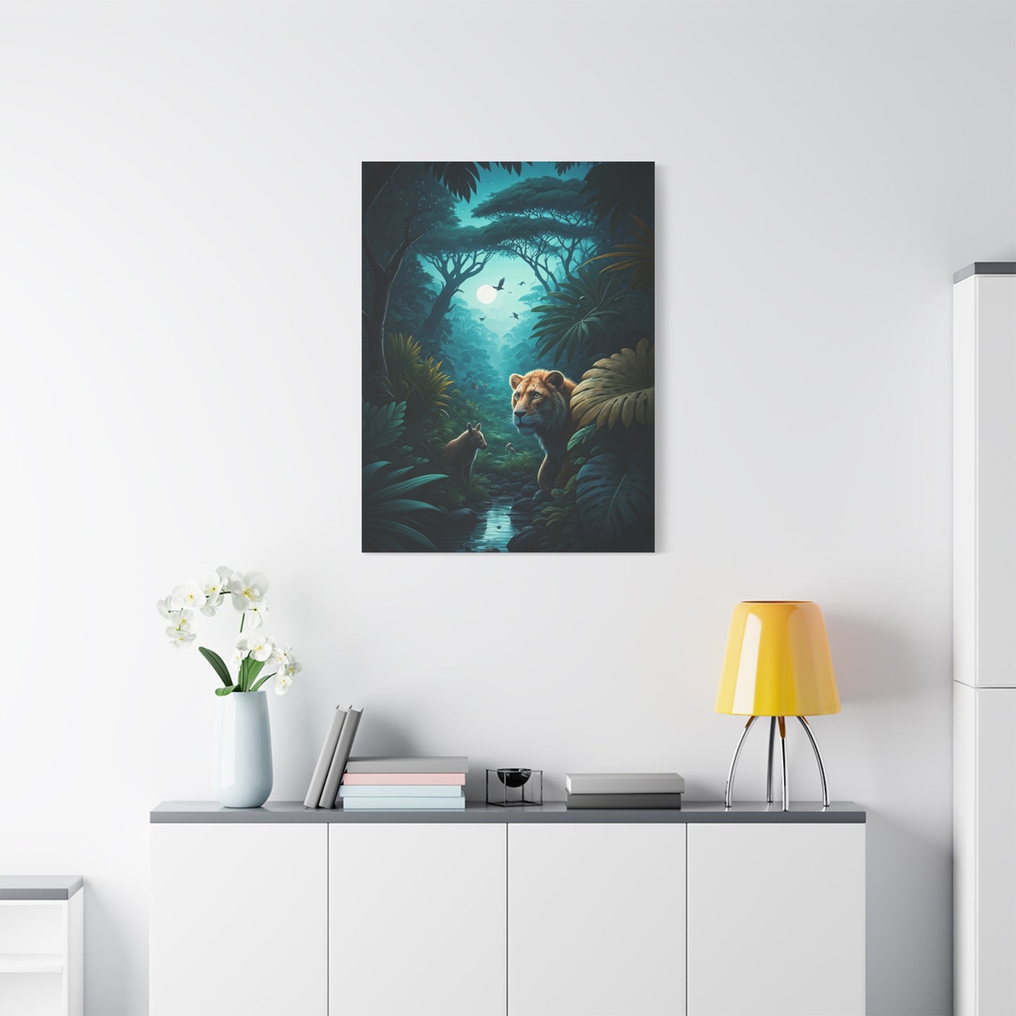 Moonlit Jungle Guardian Wall Art & Canvas Prints