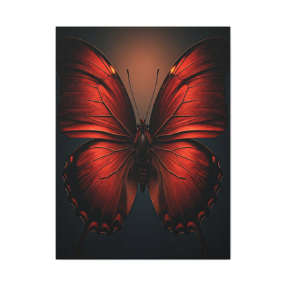 Crimson Ember Butterfly Symmetry Wall Art & Canvas Prints