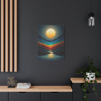Golden Moon Valley Glow Wall Art & Canvas Print