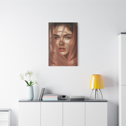 Freckled Muse Rose-Gold Veil Portrait Wall Art & Canvas Print