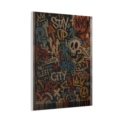 Graffiti Tapestry Collage Street Wall Art & Canvas Print