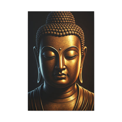 Shadow Glow Buddha Meditation Portrait Wall Art & Canvas Prints