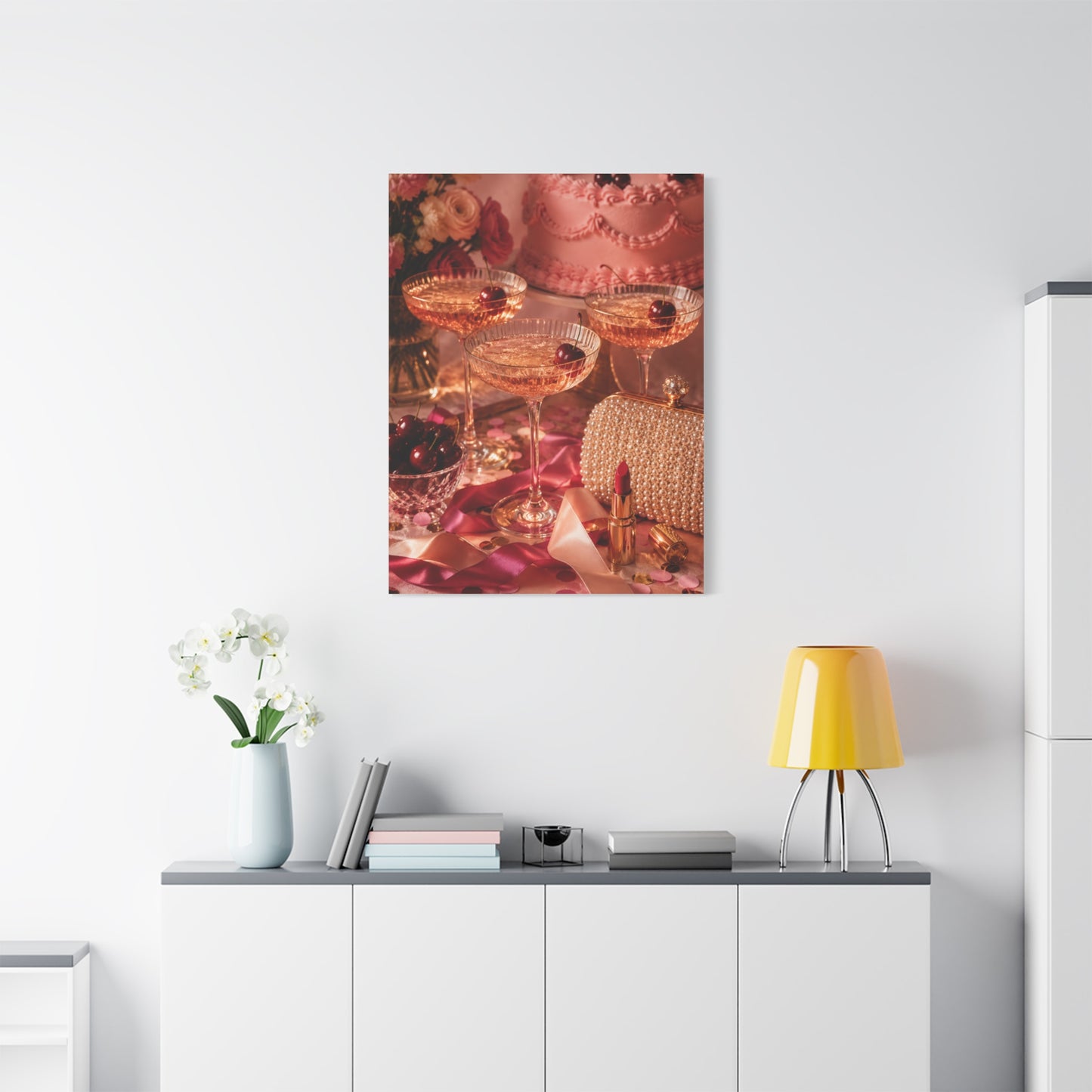 Galentine Celebration Luxe Party Still Life Wall Art & Canvas Print