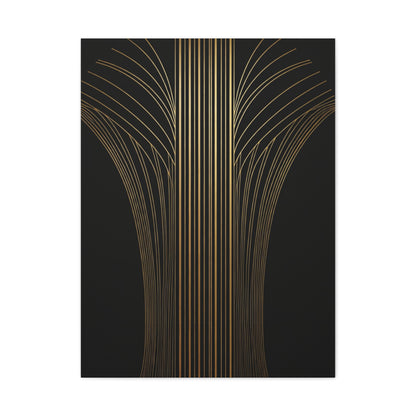 Golden Palm Rise Art Deco Wall Art & Canvas Prints
