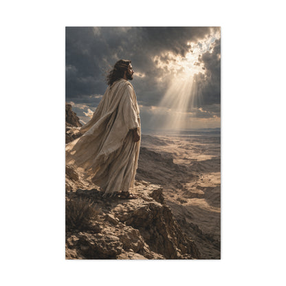 Christ Overlooking the Wilderness Light Wall Art & Canvas Print
