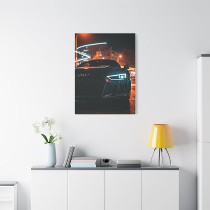 Audi R8 V10 Plus Downtown Night Drive Wall Art & Canvas Prints