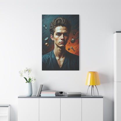 Abstract Energy Male Portrait Wall Art & Canvas Print