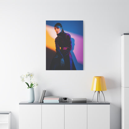 Editorial Fashion Color Shadow Portrait Wall Art & Canvas Print