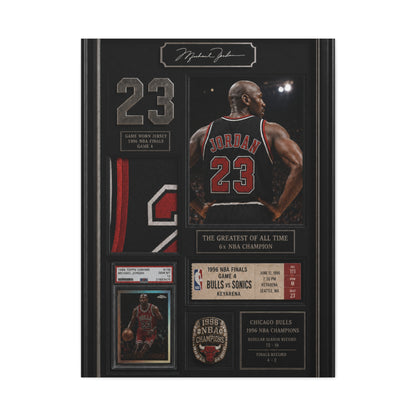 Michael Jordan Championship Memorabilia Sports Wall Art & Canvas Print