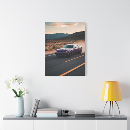 Dodge Challenger Canyon Road Power Run Wall Art & Canvas Prints