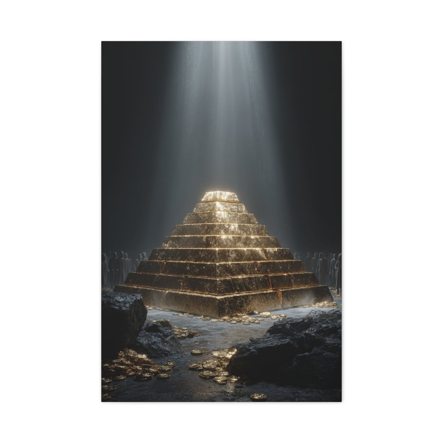 Monumental Gold Pyramid Treasury Wall Art & Canvas Print
