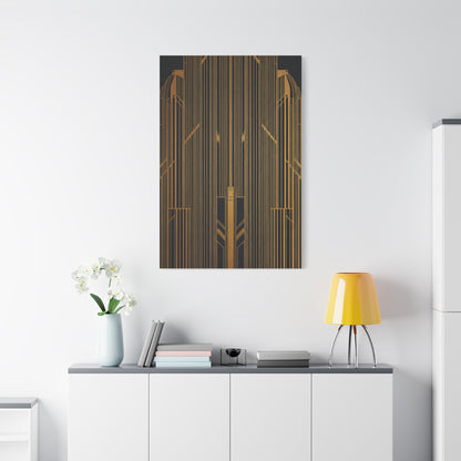 Golden Gate Art Deco Geometry Wall Art & Canvas Prints