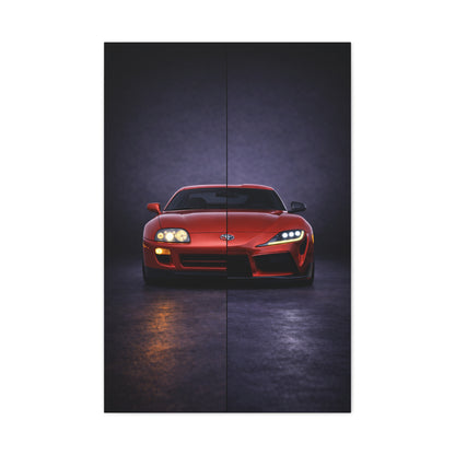 Toyota Supra Split Mk4 vs Mk5 Evolution Wall Art & Canvas Prints