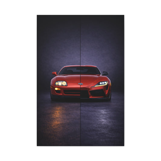 Toyota Supra Split Mk4 vs Mk5 Evolution Wall Art & Canvas Prints