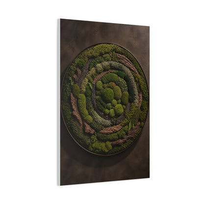Circular Preserved Moss Relief Wall Art & Canvas Print