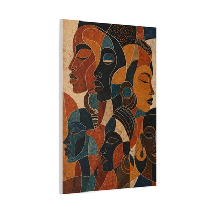 Abstract African Faces Composition Wall Art & Canvas Print