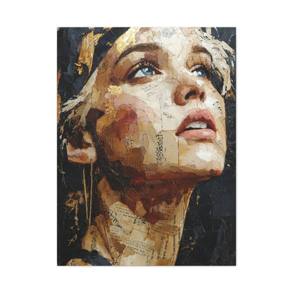 Golden Light Portrait Collage Wall Art & Canvas Print