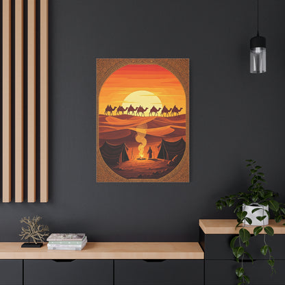 Desert Caravan at Dusk Wall Art & Canvas Prints